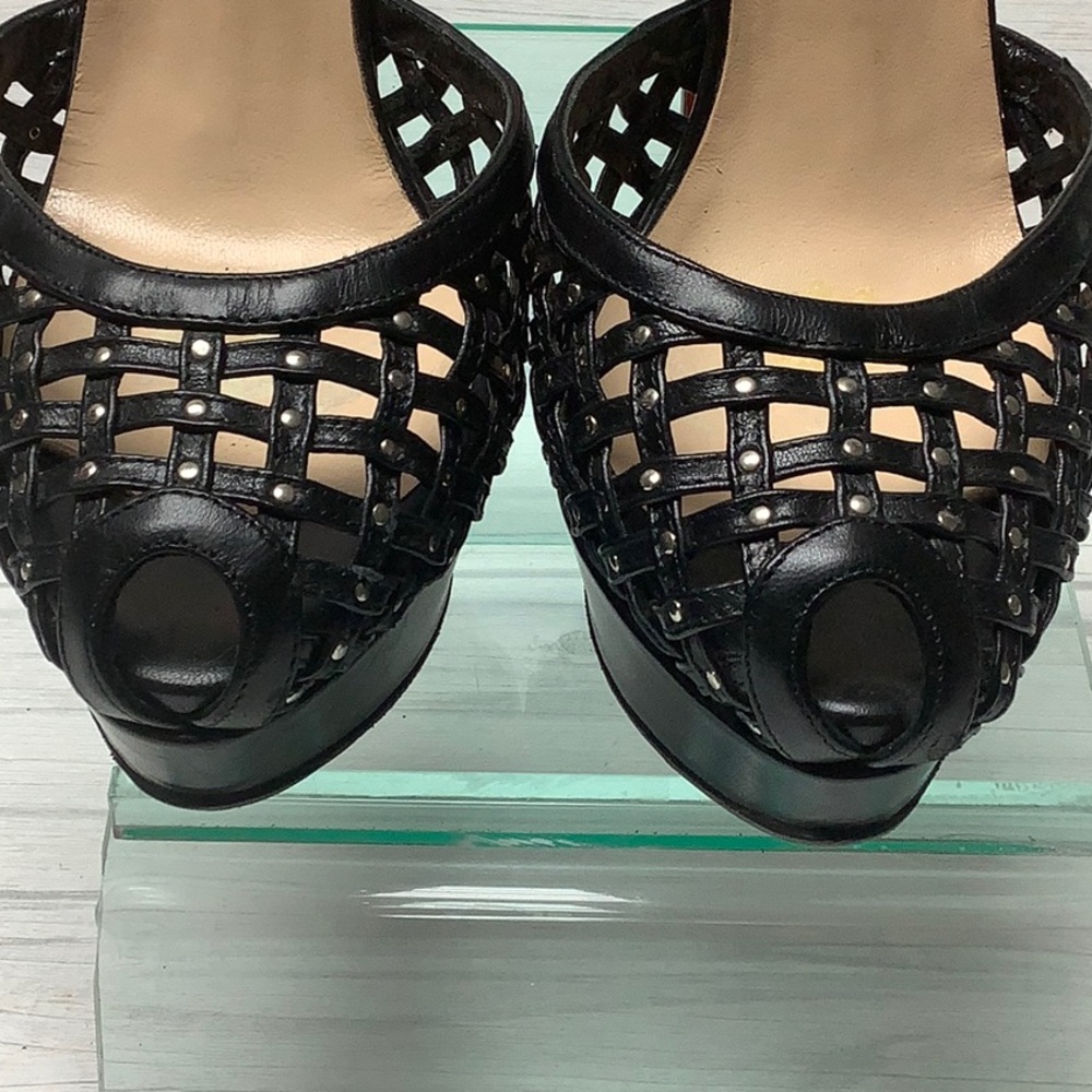Christian Louboutin Black Cut-Out Heels - Picture 6 of 13